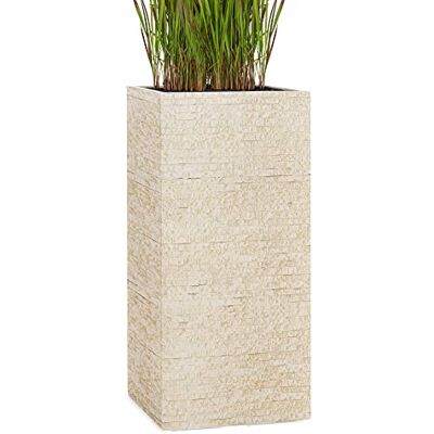 Pflanzwerk ® Pot de Fleur Fibre de Verre Tower Antique Sable 70x33x33cm *Jardinière antigel* *Protection UV* *Qualité européenne* - Publicité Pflanzwerk ® Pot de Fleur Fibre de Verre Tower Antique Sable 70x33x33cm *Jardinière antigel* *Protection UV* *Qualité européenne* - Publicité