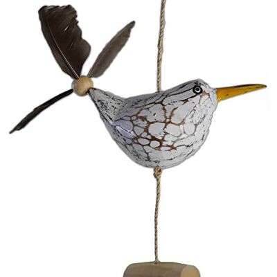 ART Carillon éolien mouette avec hélice à plumes avec 1 mouette décorative + 2 plumes de rechange Figurine d'animal en bois comme décoration maritime, décoration de balcon ou décoration de - Publicité ART Carillon éolien mouette avec hélice à plumes avec 1 mouette décorative + 2 plumes de rechange Figurine d'animal en bois comme décoration maritime, décoration de balcon ou décoration de - Publicité