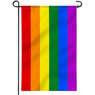 Anley Drapeau de Jardin Double Face de Qualité, Drapeau Décoratif du Rainbow Gay Pride Résiste aux Intempéries & double Face 18x12,5Cm - Publicité Anley Drapeau de Jardin Double Face de Qualité, Drapeau Décoratif du Rainbow Gay Pride Résiste aux Intempéries & double Face 18x12,5Cm - Publicité