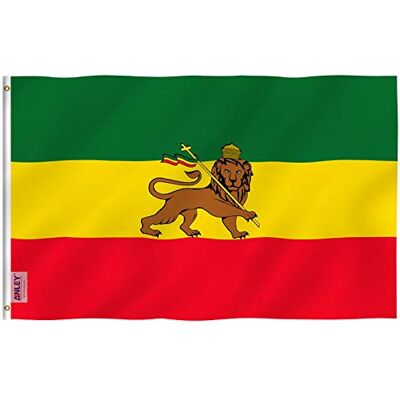 Anley Fly Breeze 3x5Pi Drapeau de l'Ethiopie avec Lion-Couleur Vive Résistant aux UV-Tête en Toile/Double Couture-Drapeau Ethiopien avec Lion de Judah Polyester œillet en Laiton 3x5Pi - Publicité Anley Fly Breeze 3x5Pi Drapeau de l'Ethiopie avec Lion-Couleur Vive Résistant aux UV-Tête en Toile/Double Couture-Drapeau Ethiopien avec Lion de Judah Polyester œillet en Laiton 3x5Pi - Publicité