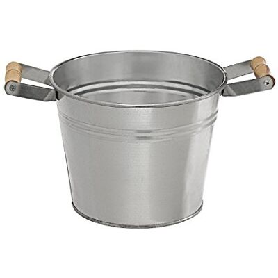Dehner Pot de Fleurs Ø 23 cm, Hauteur 18 cm, galvanisé, Argent - Publicité Dehner Pot de Fleurs Ø 23 cm, Hauteur 18 cm, galvanisé, Argent - Publicité