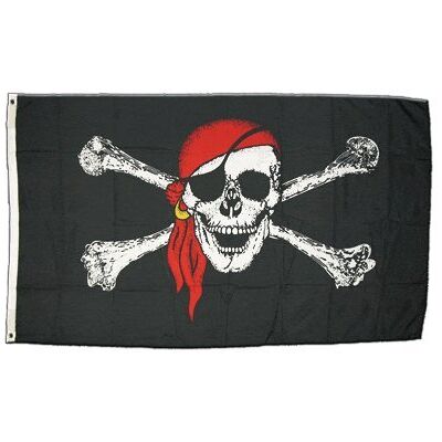 Digni Drapeau Pirate avec Foulard 60 x 90 cm - Publicité Digni Drapeau Pirate avec Foulard 60 x 90 cm - Publicité