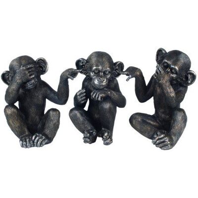 ART Deco Figurine Résine x3 Orang-outan Bouddhiste 30 cm 13883SG - Publicité ART Deco Figurine Résine x3 Orang-outan Bouddhiste 30 cm 13883SG - Publicité