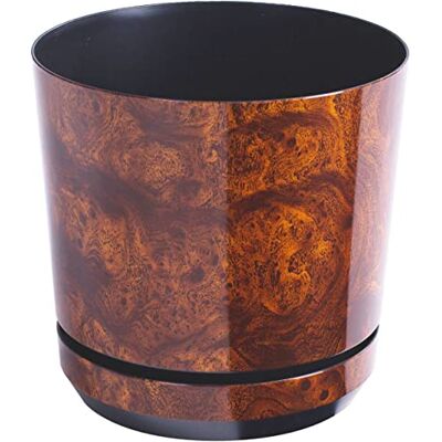 KORAD Pot de fleurs avec soucoupe intégrée, décor 044, bois, diamètre 14 cm, pot pour plantes, en plastique, de haute qualité, décoratif avec trous de drainage - Publicité KORAD Pot de fleurs avec soucoupe intégrée, décor 044, bois, diamètre 14 cm, pot pour plantes, en plastique, de haute qualité, décoratif avec trous de drainage - Publicité