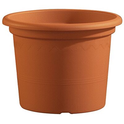 EURO3PLAST - Geo - Terracotta - Ø30 cm - Plastic cylinder vase - Publicité EURO3PLAST - Geo - Terracotta - Ø30 cm - Plastic cylinder vase - Publicité