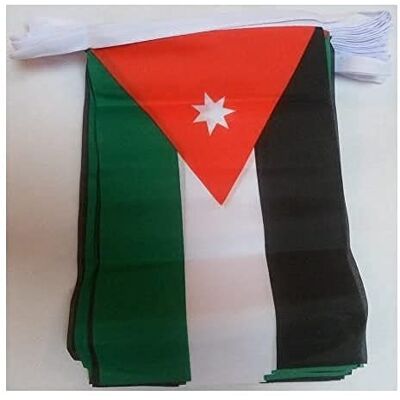 Unknown - Guirlande de drapeaux jordaniens - 6m - 20 drapeaux - 21x15 cm - Publicité Unknown - Guirlande de drapeaux jordaniens - 6m - 20 drapeaux - 21x15 cm - Publicité