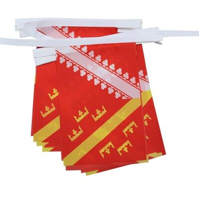 Guirlande Anciennes Drapeaux d'Alsace - 6M, 20 Drapeaux, 21x15cm - Publicité Guirlande Anciennes Drapeaux d'Alsace - 6M, 20 Drapeaux, 21x15cm - Publicité
