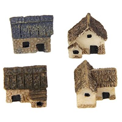 MagiDeal 4pcs Maison de Chaume Miniature Décoration pour Micro Paysage Bonsaï DIY - Publicité MagiDeal 4pcs Maison de Chaume Miniature Décoration pour Micro Paysage Bonsaï DIY - Publicité