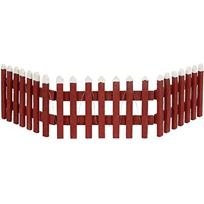 ECD Germany Mini Clôture Décorative de Noël en Bois, 90x30x21x2 cm, Rouge, avec LED, à Piles et Minuterie, Ornement de Jardin Illuminé, Barrière pour Sapin de Noël, Accesoire Hivernale avec Lumières - Publicité ECD Germany Mini Clôture Décorative de Noël en Bois, 90x30x21x2 cm, Rouge, avec LED, à Piles et Minuterie, Ornement de Jardin Illuminé, Barrière pour Sapin de Noël, Accesoire Hivernale avec Lumières - Publicité