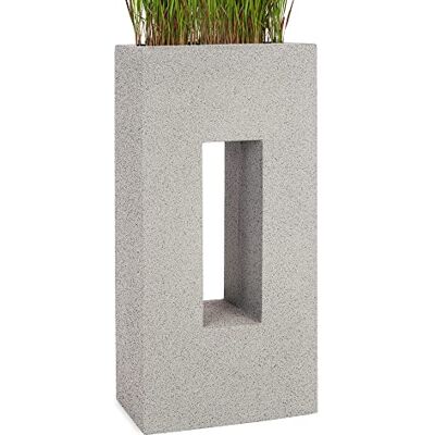 Pflanzwerk ® Pot de Fleur Fibre de Verre Vista Jardinière Granit Gris 92x45x27cm XXL *Résistant au Gel* *Protection UV* *Qualité européenne* - Publicité Pflanzwerk ® Pot de Fleur Fibre de Verre Vista Jardinière Granit Gris 92x45x27cm XXL *Résistant au Gel* *Protection UV* *Qualité européenne* - Publicité