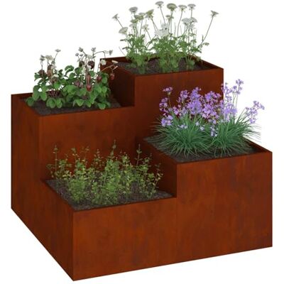 Vidaxl Jardinière en Acier Corten Vieilli Carré - Jardinière - Publicité Vidaxl Jardinière en Acier Corten Vieilli Carré - Jardinière - Publicité