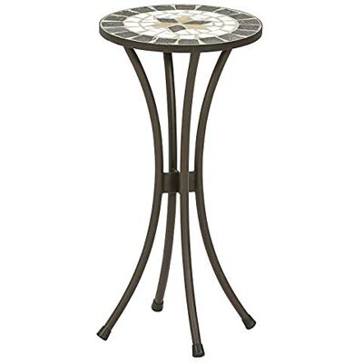 Dehner Tabouret à Fleurs Diana, Ø 30 cm, Hauteur 60 cm, métal, Aspect mosaïque, Marron/Gris/Blanc - Publicité Dehner Tabouret à Fleurs Diana, Ø 30 cm, Hauteur 60 cm, métal, Aspect mosaïque, Marron/Gris/Blanc - Publicité