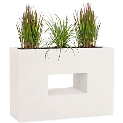 Pflanzwerk ® Pot de Fleur Fibre de Verre Vista Jardinière Sable 52x75x27cm XXL *Résistant au Gel* *Protection UV* *Qualité européenne* - Publicité Pflanzwerk ® Pot de Fleur Fibre de Verre Vista Jardinière Sable 52x75x27cm XXL *Résistant au Gel* *Protection UV* *Qualité européenne* - Publicité