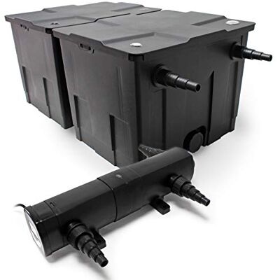 WilTec Kit complet: CBF-350B Filtre de bassin jusqu'à 60000 L Biologique, CUV-236 lampe uv UVC Clarificateur avec 36 Watt Puissance UV-C - Publicité WilTec Kit complet: CBF-350B Filtre de bassin jusqu'à 60000 L Biologique, CUV-236 lampe uv UVC Clarificateur avec 36 Watt Puissance UV-C - Publicité