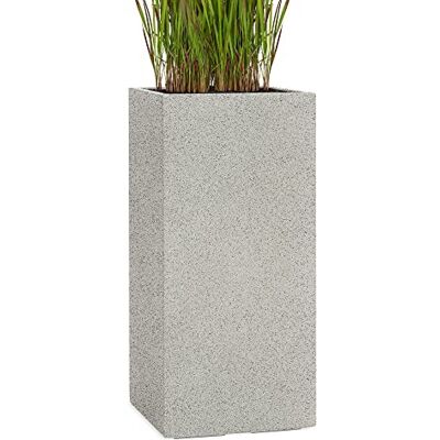 Pflanzwerk ® Pot de Fleur Tower Jardinière Granit Gris 50x23x23cm *Résistant au Gel* *Protection UV* *Qualité européenne* - Publicité Pflanzwerk ® Pot de Fleur Tower Jardinière Granit Gris 50x23x23cm *Résistant au Gel* *Protection UV* *Qualité européenne* - Publicité