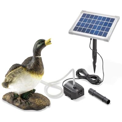 Esotec Solarbetriebener Gargouille Canard Avec Solaire Pompe de Bassin 5 Watt 250 L/Hauteur Dimensions Env. 240 x 200 X 320 MM Jeux D'Eau pour Étang Jardin Statuette Décorative D' Puit Jardin, - Publicité Esotec Solarbetriebener Gargouille Canard Avec Solaire Pompe de Bassin 5 Watt 250 L/Hauteur Dimensions Env. 240 x 200 X 320 MM Jeux D'Eau pour Étang Jardin Statuette Décorative D' Puit Jardin, - Publicité