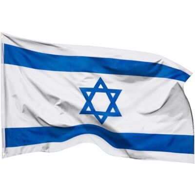 aricona Drapeau Israël 90x150cm – israélien résistant aux intempéries, avec œillets en laiton, 100% polyester, coutures doubles robustes et couleurs éclatantes – pour les passionnés de drapeaux - Publicité aricona Drapeau Israël 90x150cm – israélien résistant aux intempéries, avec œillets en laiton, 100% polyester, coutures doubles robustes et couleurs éclatantes – pour les passionnés de drapeaux - Publicité