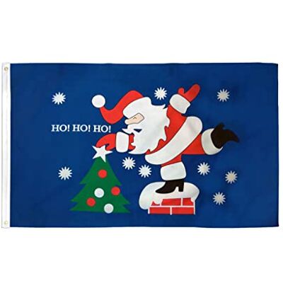 Az Flag - Drapeau Noël Ho Ho Ho 90x60cm - Flag - Publicité Az Flag - Drapeau Noël Ho Ho Ho 90x60cm - Flag - Publicité