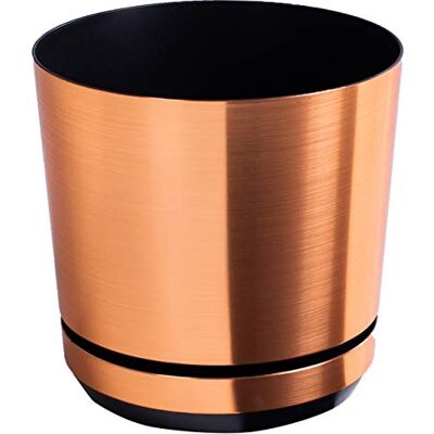KORAD Pot de fleurs avec soucoupe intégrée, décor 021, cuivre, diamètre 26 cm, pot pour plantes, en plastique, de haute qualité, décoratif avec trous de drainage - Publicité KORAD Pot de fleurs avec soucoupe intégrée, décor 021, cuivre, diamètre 26 cm, pot pour plantes, en plastique, de haute qualité, décoratif avec trous de drainage - Publicité
