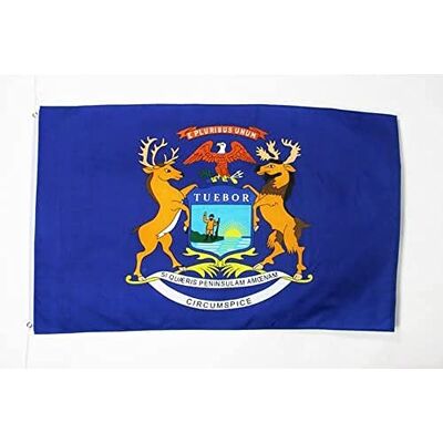 AZ FLAG - Michigan Flag - 60x90 cm - État américain - Drapeau - Publicité AZ FLAG - Michigan Flag - 60x90 cm - État américain - Drapeau - Publicité