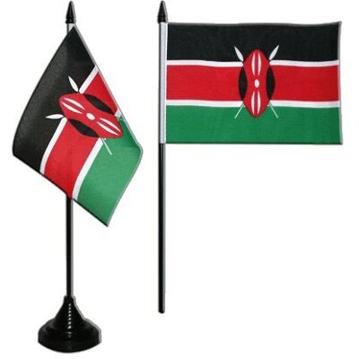 Digni ® Drapeau de Table Kenya, Mini Drapeau 10 x 15 cm - Publicité Digni ® Drapeau de Table Kenya, Mini Drapeau 10 x 15 cm - Publicité