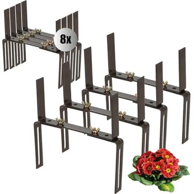 com-four ® 8X Support de jardinière pour parapets et balustrades de Balcon Fixation métallique Flexible pour jardinières réglable dans Les 2 Sens sans perçage (08 Marron) - Publicité com-four ® 8X Support de jardinière pour parapets et balustrades de Balcon Fixation métallique Flexible pour jardinières réglable dans Les 2 Sens sans perçage (08 Marron) - Publicité