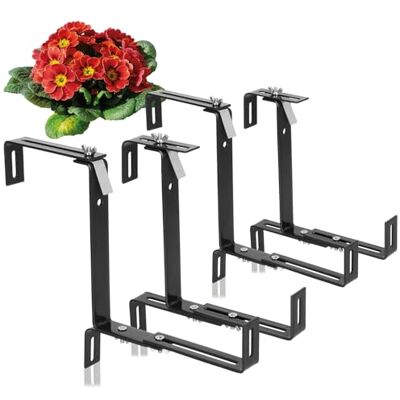 com-four ® 4X Supports de jardinières Premium pour parapets et balustrades de Balcon Fixation Flexible en Acier Inoxydable pour jardinières réglable dans Les 2 Sens Aucun perçage (4X Anthracite) - Publicité com-four ® 4X Supports de jardinières Premium pour parapets et balustrades de Balcon Fixation Flexible en Acier Inoxydable pour jardinières réglable dans Les 2 Sens Aucun perçage (4X Anthracite) - Publicité