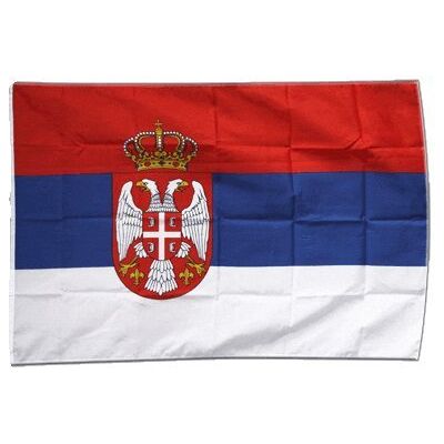 Digni® Drapeau Serbie avec Blason 30 x 45 cm - Publicité Digni® Drapeau Serbie avec Blason 30 x 45 cm - Publicité