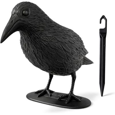 com-four ® répulsif Pigeons Corbeau – Corneille en Plastique – effaroucheur pour Balcon, Jardin et terrasse – leurre réaliste avec Socle env. 30 cm - Publicité com-four ® répulsif Pigeons Corbeau – Corneille en Plastique – effaroucheur pour Balcon, Jardin et terrasse – leurre réaliste avec Socle env. 30 cm - Publicité