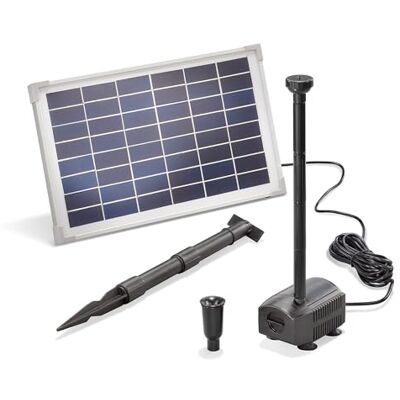 Esotec Kit de pompe de bassin solaire 12/650 avec panneau solaire de 12 W, pompe de bassin solaire, jeu d'eau, fontaine d'extérieur 101912 - Publicité Esotec Kit de pompe de bassin solaire 12/650 avec panneau solaire de 12 W, pompe de bassin solaire, jeu d'eau, fontaine d'extérieur 101912 - Publicité