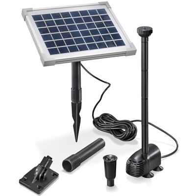 Esotec Système de pompe solaire WATERSPLASH 5/470, kit complet, pompe de bassin pour fontaine, fontaine solaire d'extérieur, module solaire 5W, jeu d'eau à fonctionnement direct 0,9m 470l/h 101012 - Publicité Esotec Système de pompe solaire WATERSPLASH 5/470, kit complet, pompe de bassin pour fontaine, fontaine solaire d'extérieur, module solaire 5W, jeu d'eau à fonctionnement direct 0,9m 470l/h 101012 - Publicité