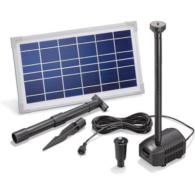Esotec Kit de pompe solaire pour bassin 8/380 avec panneau solaire de 8 W, pompe de bassin solaire, jeu d'eau, fontaine d'extérieur 101910 - Publicité Esotec Kit de pompe solaire pour bassin 8/380 avec panneau solaire de 8 W, pompe de bassin solaire, jeu d'eau, fontaine d'extérieur 101910 - Publicité