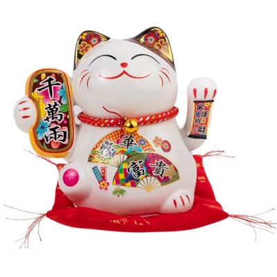 lachineuse Statuette Maneki Neko Figurine Chat Japonais en Porcelaine Chance et Bonheur avec Son Coussin Rouge Hauteur 16 cm Bras Mobile Multicolore Déco du Japon Idée Cadeau Asie - Publicité lachineuse Statuette Maneki Neko Figurine Chat Japonais en Porcelaine Chance et Bonheur avec Son Coussin Rouge Hauteur 16 cm Bras Mobile Multicolore Déco du Japon Idée Cadeau Asie - Publicité