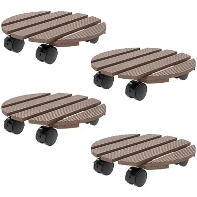 Outsunny Lot de 4 Supports Ronds pour Plantes, Porte Plante à roulettes - Publicité Outsunny Lot de 4 Supports Ronds pour Plantes, Porte Plante à roulettes - Publicité