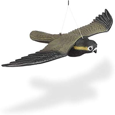 Relaxdays Rapace faucon anti-pigeon décoration épouvantail oiseaux pigeon alarmistes jardin figure - Publicité Relaxdays Rapace faucon anti-pigeon décoration épouvantail oiseaux pigeon alarmistes jardin figure - Publicité