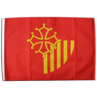 Digni® Drapeau France Languedoc-Roussillon 30 x 45 cm - Publicité Digni® Drapeau France Languedoc-Roussillon 30 x 45 cm - Publicité