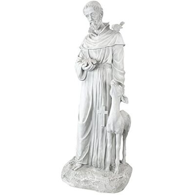 Design Toscano Saint François d'Assise, Patron des Animaux Statue Religieuse de Jardin, 94 cm, polyrésine, pierre antique - Publicité Design Toscano Saint François d'Assise, Patron des Animaux Statue Religieuse de Jardin, 94 cm, polyrésine, pierre antique - Publicité