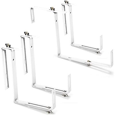 com-four ® 4X Support de bac à Fleurs pour parapets et Garde-Corps de Balcon Fixation Flexible en métal pour bacs à Plantes réglable dans Les 2 Sens Aucun perçage nécessaire - Publicité com-four ® 4X Support de bac à Fleurs pour parapets et Garde-Corps de Balcon Fixation Flexible en métal pour bacs à Plantes réglable dans Les 2 Sens Aucun perçage nécessaire - Publicité