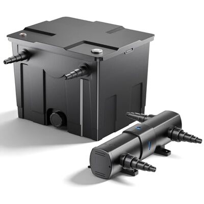 WilTec Kit complet: CBF-350 Filtre de bassin jusqu'à 12000 L Biologique, CUV-218 lampe uv UVC Clarificateur avec 18 Watt Puissance UV-C - Publicité WilTec Kit complet: CBF-350 Filtre de bassin jusqu'à 12000 L Biologique, CUV-218 lampe uv UVC Clarificateur avec 18 Watt Puissance UV-C - Publicité
