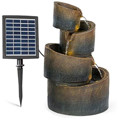 blumfeldt Mantua Fontaine de Jardin d'eau Solaire, 2,8 Watts, Autonomie 5h, Panneau Solaire 17,5 x 14 cm, Extérieur-intérieur, Zen, 4 Cascades, Eclairage LED, Fonte - Publicité blumfeldt Mantua Fontaine de Jardin d'eau Solaire, 2,8 Watts, Autonomie 5h, Panneau Solaire 17,5 x 14 cm, Extérieur-intérieur, Zen, 4 Cascades, Eclairage LED, Fonte - Publicité
