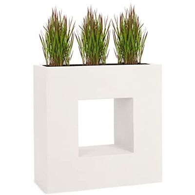 Pflanzwerk ® Pot de Fleur Fibre de Verre Vista Jardinière Sable 66x66x28cm XXL *Résistant au Gel* *Protection UV* *Qualité européenne* - Publicité Pflanzwerk ® Pot de Fleur Fibre de Verre Vista Jardinière Sable 66x66x28cm XXL *Résistant au Gel* *Protection UV* *Qualité européenne* - Publicité