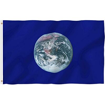 Anley Fly Breeze 3x5Pi Drapeau Journée de la Terre-Couleur Vive Résistant aux UV-Tête en Toile/Double Couture-Drapeau de Sensibilisation sur l'Environnement Polyester œillet en Laiton 3x5Pi - Publicité Anley Fly Breeze 3x5Pi Drapeau Journée de la Terre-Couleur Vive Résistant aux UV-Tête en Toile/Double Couture-Drapeau de Sensibilisation sur l'Environnement Polyester œillet en Laiton 3x5Pi - Publicité