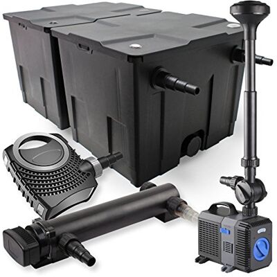 SunSun Kit complet: CBF-350B Filtre de bassin jusqu'à 60000L Biologique, NEO10000 pompe de filtration 10000l/h 80W, CUV-336Lampe uv UVC Clarificateur avec 36W, CTP-5003 Pompe pour fontaine 5000l/h 30W - Publicité SunSun Kit complet: CBF-350B Filtre de bassin jusqu'à 60000L Biologique, NEO10000 pompe de filtration 10000l/h 80W, CUV-336Lampe uv UVC Clarificateur avec 36W, CTP-5003 Pompe pour fontaine 5000l/h 30W - Publicité
