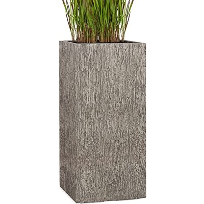 Pflanzwerk ® Pot de Fleur Fibre de Verre Tower Jardinière Wood Gris 70x33x33cm XXL *Résistant au Gel* *Protection UV* *Qualité européenne* - Publicité Pflanzwerk ® Pot de Fleur Fibre de Verre Tower Jardinière Wood Gris 70x33x33cm XXL *Résistant au Gel* *Protection UV* *Qualité européenne* - Publicité
