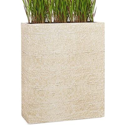 Pflanzwerk ® Pot de Fleur Fibre de Verre Divider Antique Sable 72x60x25cm *Jardinière antigel* *Protection UV* *Qualité européenne* - Publicité Pflanzwerk ® Pot de Fleur Fibre de Verre Divider Antique Sable 72x60x25cm *Jardinière antigel* *Protection UV* *Qualité européenne* - Publicité