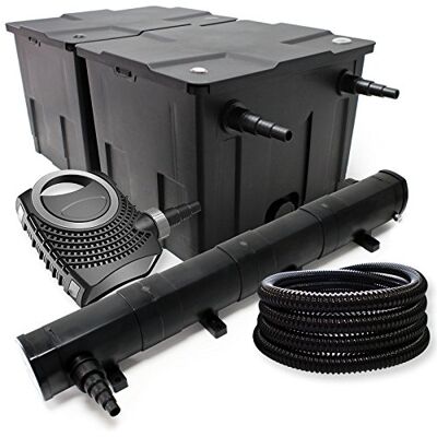 WilTec Kit complet: CBF-350B Filtre de bassin jusqu'à 60000 L Biologique, NEO10000 SuperECO pompe de filtration 10000l/h 80W, CUV-272 lampe uv UVC Clarificateur avec 72W, 25m Tuyau 25 mm - Publicité WilTec Kit complet: CBF-350B Filtre de bassin jusqu'à 60000 L Biologique, NEO10000 SuperECO pompe de filtration 10000l/h 80W, CUV-272 lampe uv UVC Clarificateur avec 72W, 25m Tuyau 25 mm - Publicité