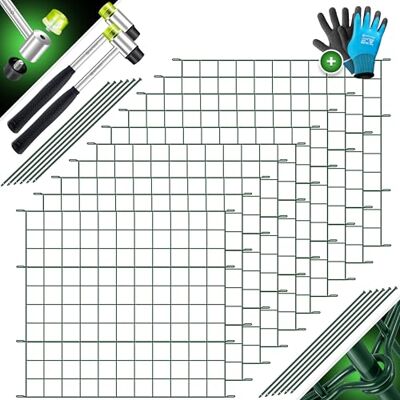 KESSER ® Clôture d'Étang en Métal Kit Complet de 10 Barrières Droites Pour Jardin et Animaux Avec Gants, 2 Marteaux + 12 Barres de Fixation - Publicité KESSER ® Clôture d'Étang en Métal Kit Complet de 10 Barrières Droites Pour Jardin et Animaux Avec Gants, 2 Marteaux + 12 Barres de Fixation - Publicité
