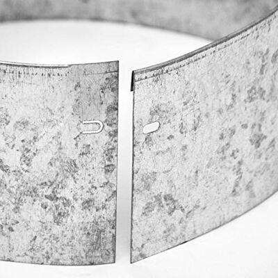 bellissa Bordure de Jardin & pelouse Kreis en métal 99671 tôle en Acier galvanisé, argenté décoratif, Rond, Hauteur 13 cm, diamètre 30 cm avec Technique d'assemblage brevetée - Publicité bellissa Bordure de Jardin & pelouse Kreis en métal 99671 tôle en Acier galvanisé, argenté décoratif, Rond, Hauteur 13 cm, diamètre 30 cm avec Technique d'assemblage brevetée - Publicité