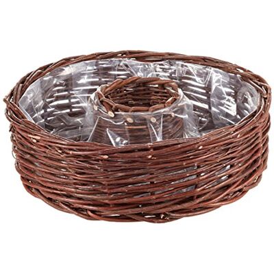 Dehner weiden korbring avec film plastique pour plantations, hauteur : 12 cm diamètre 40 cm en osier - Publicité Dehner weiden korbring avec film plastique pour plantations, hauteur : 12 cm diamètre 40 cm en osier - Publicité