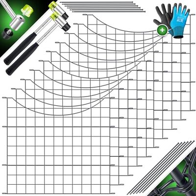 KESSER ® Kit Complet de Clôture de Jardin en Métal 10 Éléments Avec 2 Marteaux + 12 Barres de Fixation À Clipser Arc Inférieur Rond - Publicité KESSER ® Kit Complet de Clôture de Jardin en Métal 10 Éléments Avec 2 Marteaux + 12 Barres de Fixation À Clipser Arc Inférieur Rond - Publicité